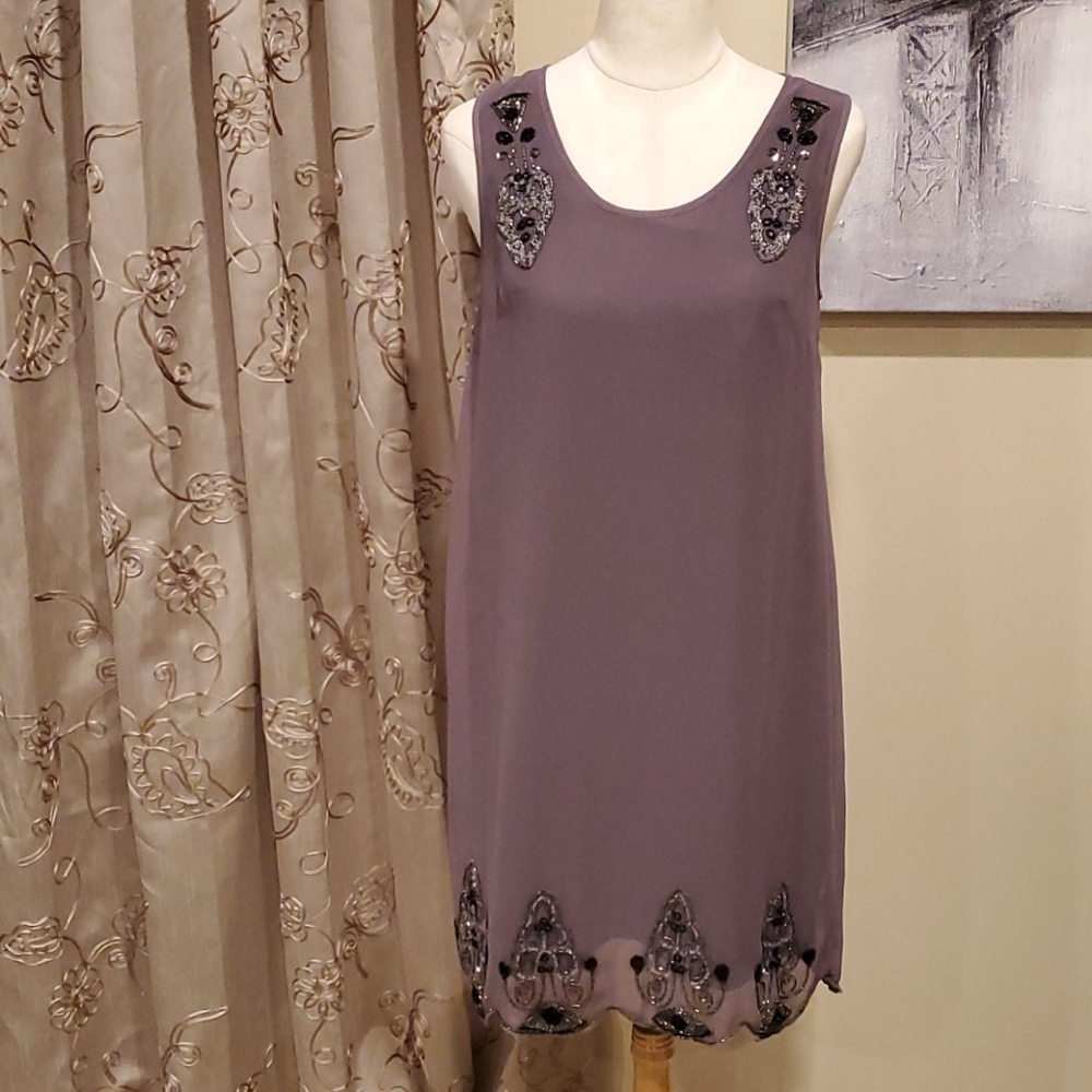 LC Lauren Conrad Chiffon Beaded Embroidere…
